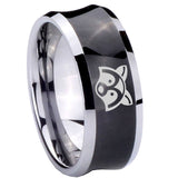 10mm-Raccoon-Animal-Concave-Black-Tungsten-Carbide-Men's-Engagement-Band
