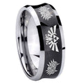8MM Zelda Majora's Mask Concave Black Unique Men Wedding Ring