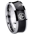 10mm Green Ranger Power Concave Black Tungsten Carbide Men's Engagement Band