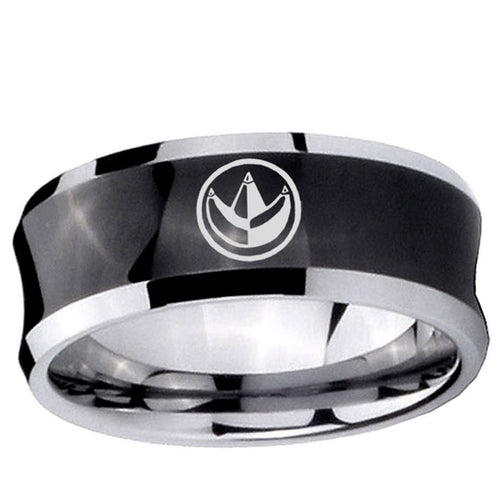 10mm Green Ranger Power Concave Black Tungsten Ring