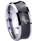 10mm-LA-Dogers-MLB-Baseball-Concave-Black-Tungsten-Mens-Ring-Personalized