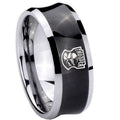 10mm Clone Trooper Concave Black Tungsten Carbide Men's Wedding Band