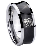 8mm Clone Trooper Concave Black Tungsten Men's Engagement Ring