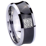 10mm-Celtic-Design-Concave-Black-Tungsten-Carbide-Mens-Wedding-Ring