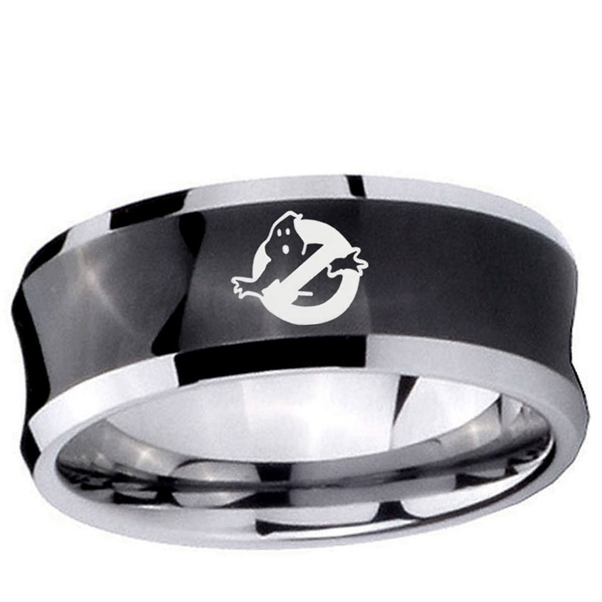 10mm Ghostbusters Concave BlackTungsten Ring