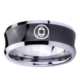 5, 8mm Indigo Lanterns Concave Black Mens Tungsten Wedding Ring