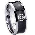 8MM Indigo Lanterns Concave Black Mens Tungsten Wedding Ring