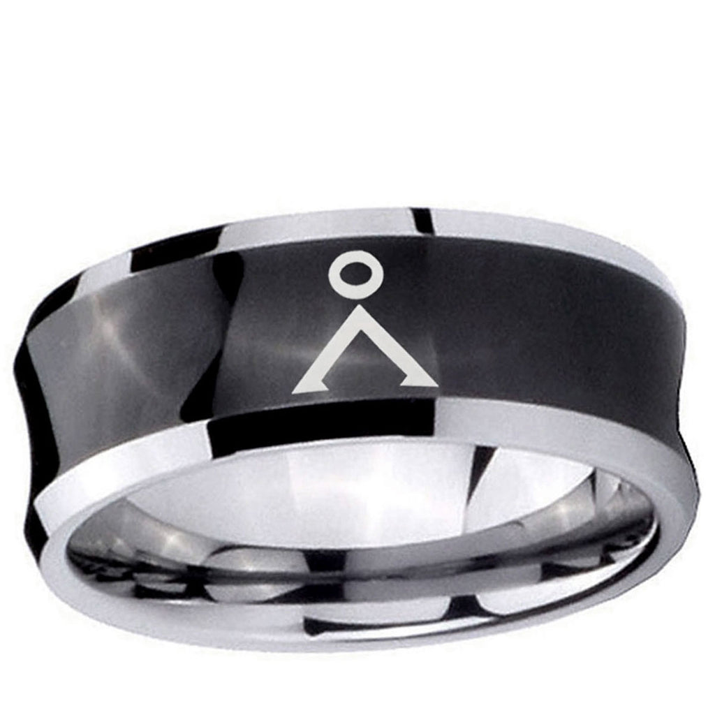 5MMStargate Concave Black Tungsten Mens Anniversary Ring
