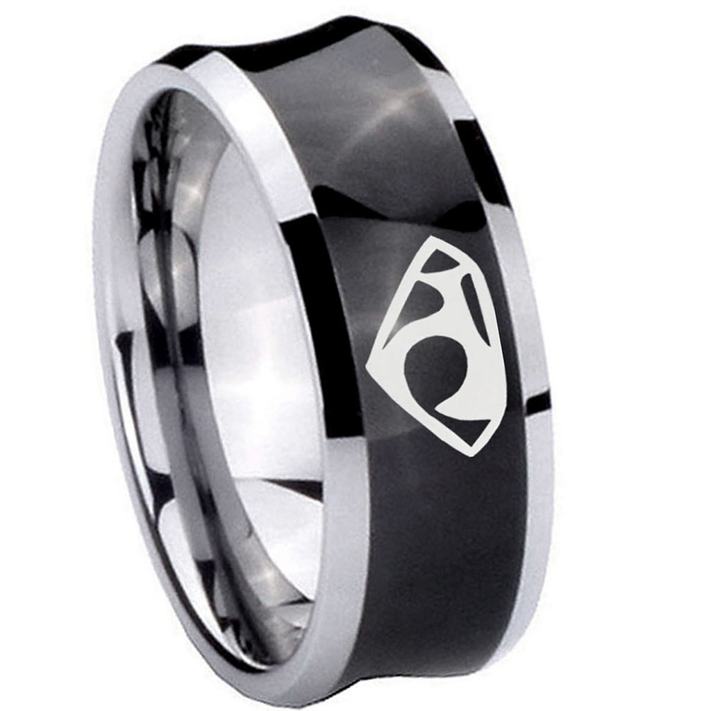 8MM House of Van Concave Black Tungsten Wedding Ring