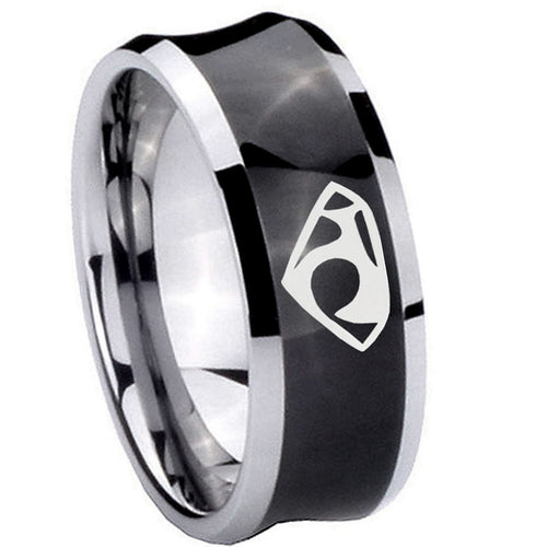 10mm House of Van Concave Black Tungsten Carbide Engagement Ring