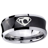 10mm House of Van Concave Black Tungsten Ring