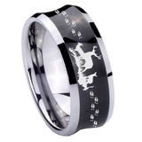 8mm-Deer-Hunting-Concave-Black-Tungsten-Carbide-Custom-Ring-for-Men