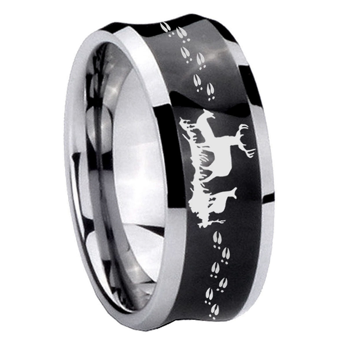 Maltese Cross Tungsten Carbide Engagement Ring Set