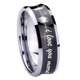 10mm-Sound-Wave,-I-love-you-more-Concave-Black-Tungsten-Carbide-Men's-Band-Ring