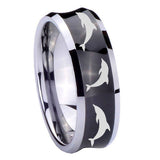 10mm-Dolphins-Concave-Black-Tungsten-Carbide-Mens-Engagement-Ring