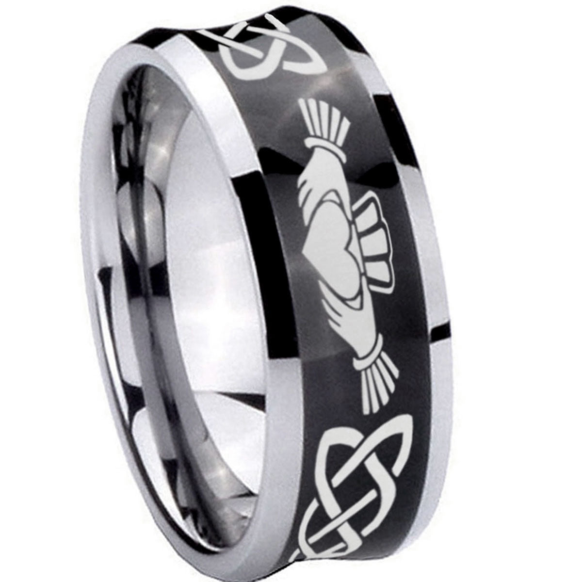 Roman Numeral Tungsten Carbide Couples Ring Set