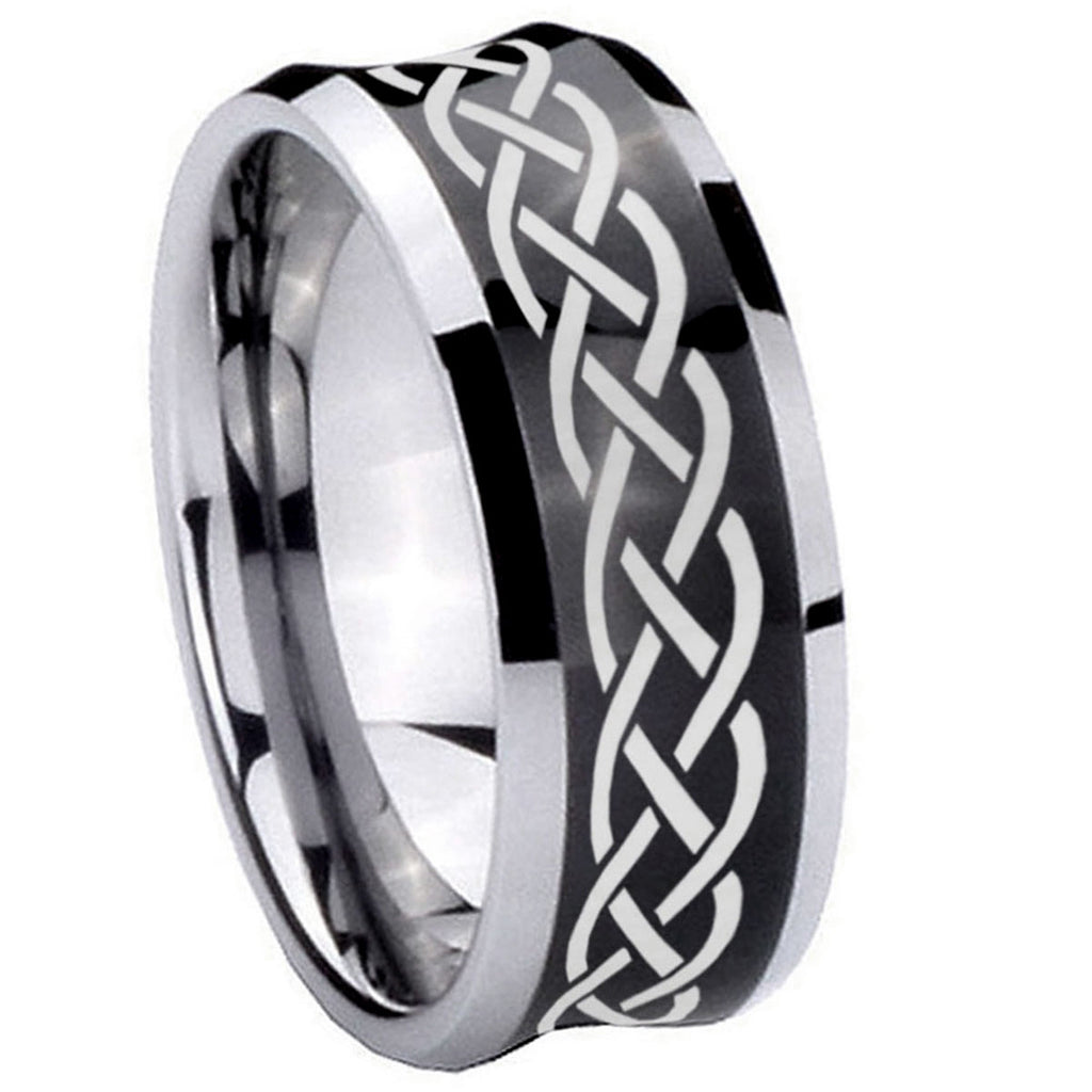 Roman Numeral Tungsten Carbide Promise Ring Set