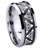 10mm-Celtic-Knot-Concave-Black-Tungsten-Carbide-Men's-Engagement-Band