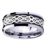 10mm-Celtic-Knot-Concave-Black-Tungsten-Carbide-Wedding-Band-Mens