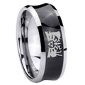 8MM Zelda Link Concave Black Unique Men Wedding Ring