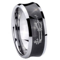 8MM Geekery Oathkeeper Kingdom Hearts Concave Black Unique Men Wedding Ring