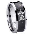 8MM Zelda Breath Of The Wild Concave Black Unique Men Wedding Ring