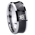 8MM Transformers Insignias Concave Black Unique Men Wedding Ring