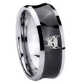 8MM Transformers Maximal Concave Black Unique Men Wedding Ring