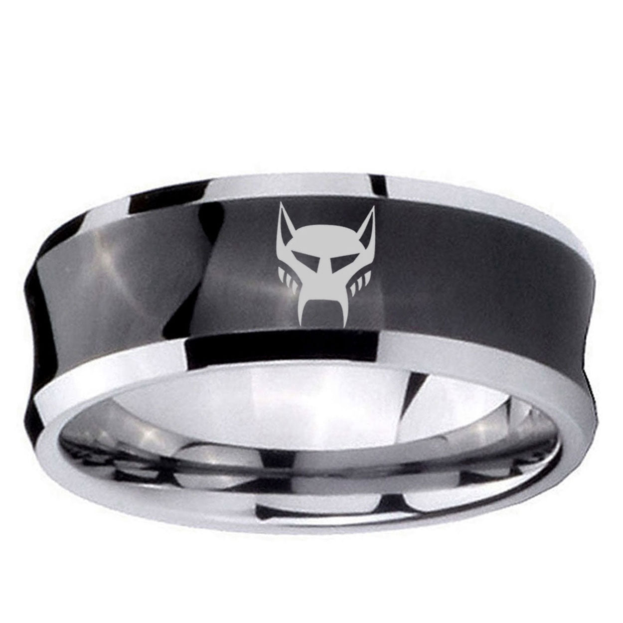 5MMTransformers Maximal Concave Black Unique Men Wedding Ring