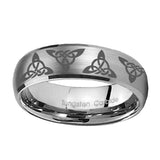 8mm-Celtic-Triangles-Dome-Brushed-Tungsten-Carbide-Mens-Promise-Ring