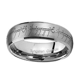 5, 8mm Lord Of The Rings Dome Matte Silver Mens Engravable Rings