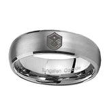 10mm-Chief-Master-Sergeant-Vector-Dome-Brushed-Tungsten-Carbide-Rings-for-Men