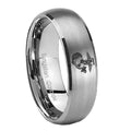 10mm Marine Dome Brushed Tungsten Carbide Mens Wedding Ring