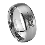 10mm-Wild-Boar-Dome-Brushed-Tungsten-Carbide-Men's-Promise-Rings
