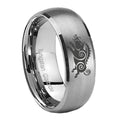 10mm Wild Boar Dome Brushed Tungsten Carbide Men's Promise Rings