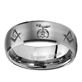 10mm-Masonic-Shriners-Dome-Brushed-Tungsten-Carbide-Mens-Promise-Ring