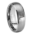 8MM Scorpio Horoscope Dome Brushed Gray Tungsten Wedding Band