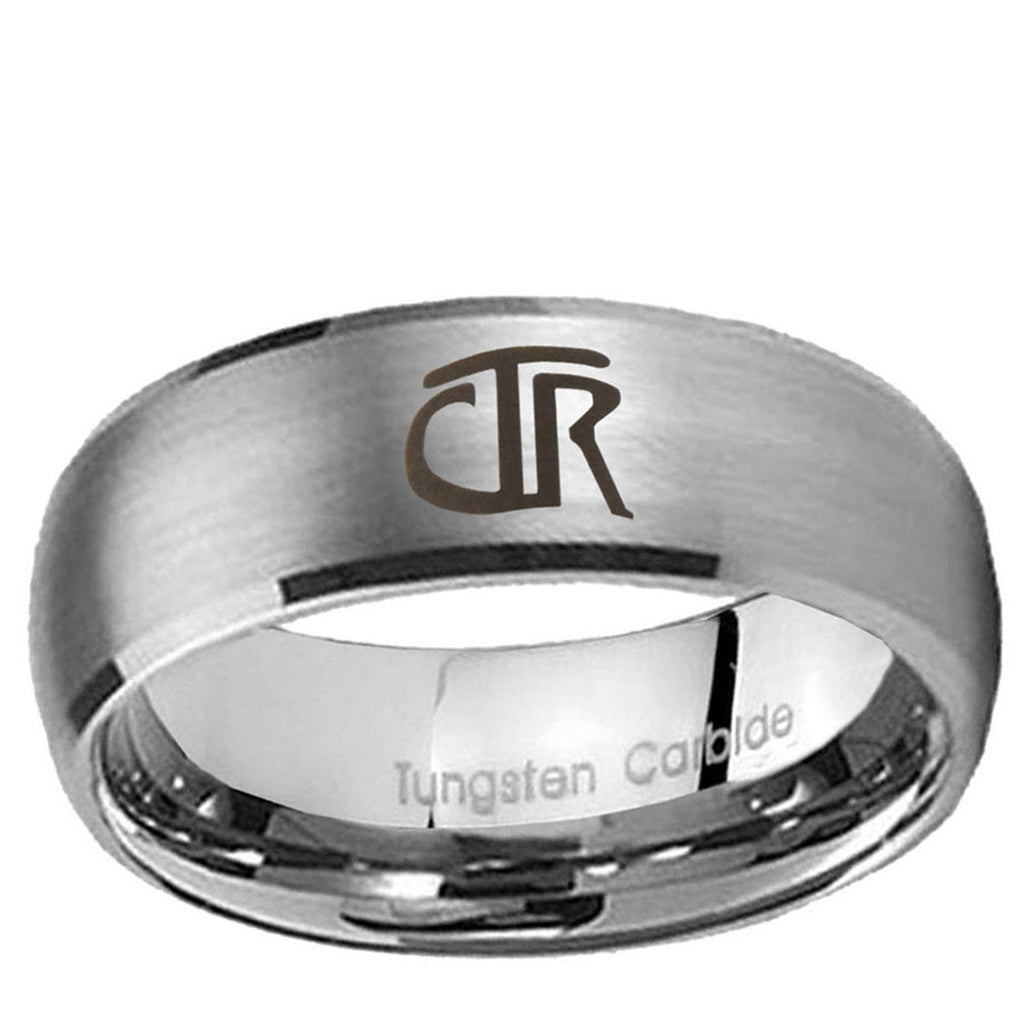 10mm CTR Dome Brushed Tungsten Ring