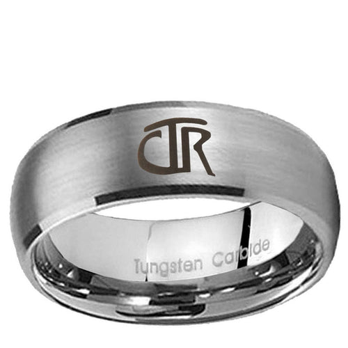 10mm CTR Dome Brushed Tungsten Ring