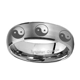 10mm-Multiple-Yin-Yang-Dome-Brushed-Tungsten-Carbide-Mens-Ring-Engraved