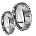 Multiple Zelda Skyward Sword Dome Brushed Tungsten His And Hers Ring