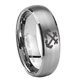 10mm-Anchor-Dome-Brushed-Tungsten-Carbide-Wedding-Band-Mens