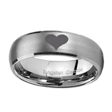 10mm-Heart-Dome-Brushed-Tungsten-Carbide-Personalized-Ring