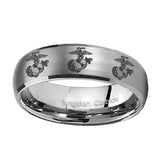 10mm-Multiple-Marine-Dome-Brushed-Tungsten-Carbide-Engagement-Ring