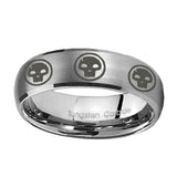 10mm-Multiple-Skull-Dome-Brushed-Tungsten-Carbide-Promise-Ring