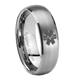 10mm-Medical-Alert-Dome-Brushed-Tungsten-Carbide-Men's-Promise-Rings