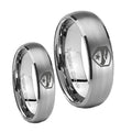 GI Joe Eagle Dome Brushed Tungsten His And Hers Ring