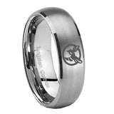 10mm-Honey-Bee-Dome-Brushed-Tungsten-Carbide-Mens-Anniversary-Ring