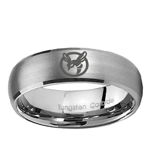 10mm Honey Bee Dome Brushed Tungsten Ring