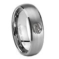 10mm Angry Baseball Dome Brushed Tungsten Carbide Wedding Bands Ring